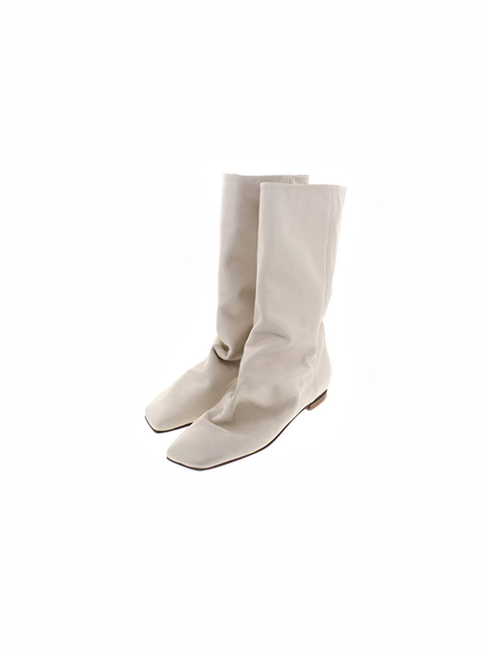 point_wrinkle short boots_ivory_20510